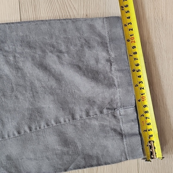 Plum Linen Garden Girl Stretchy Waistband Trousers, Small - Picture 8 of 13